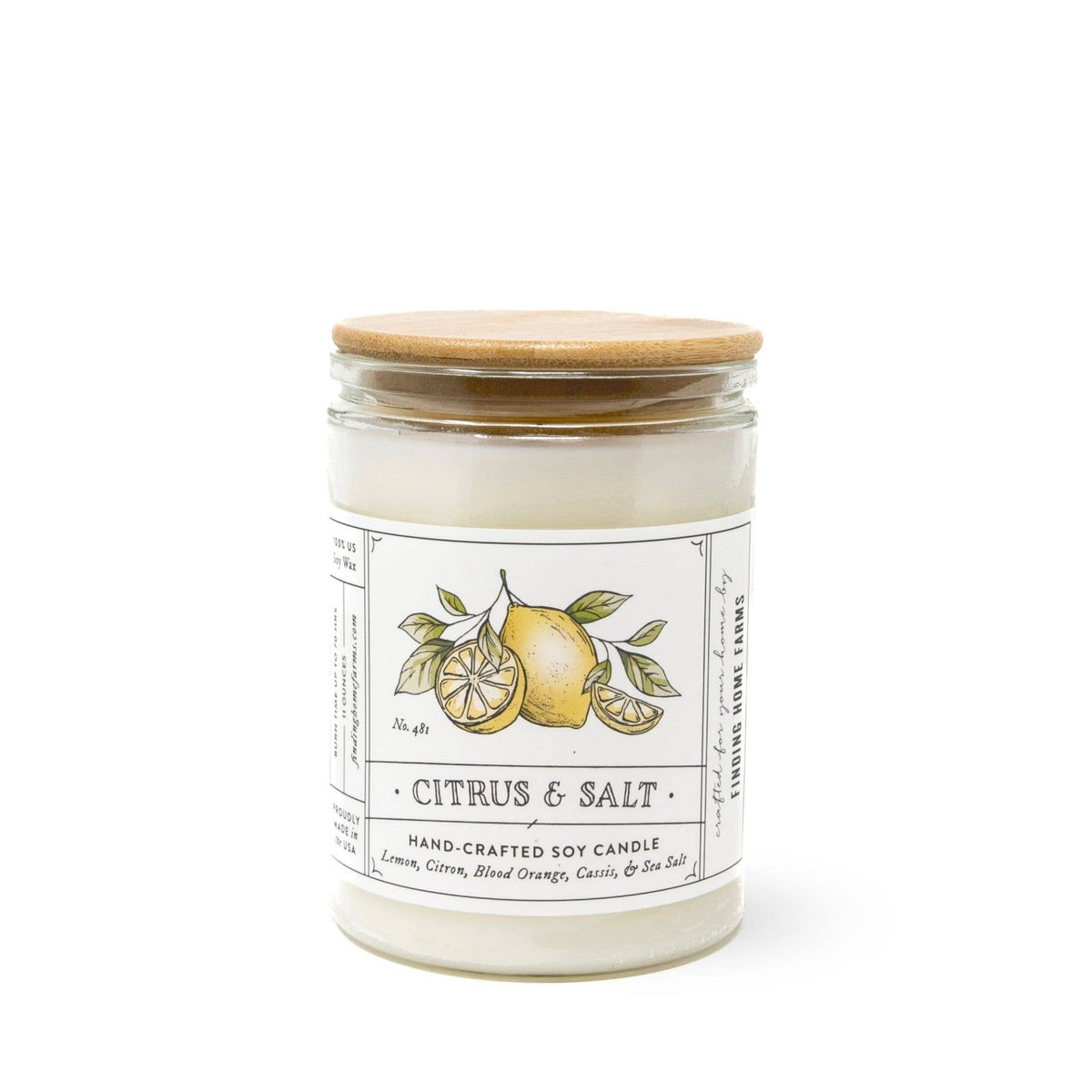 Soy Candle, Citrus & Salt, Fresh Scent