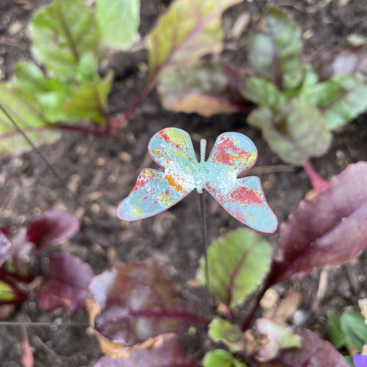 Small Copper Enamel Butterflies
