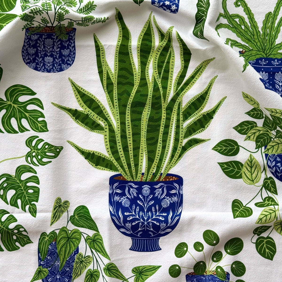 Houseplant Tea Towel - Botanical Kitchen Decor