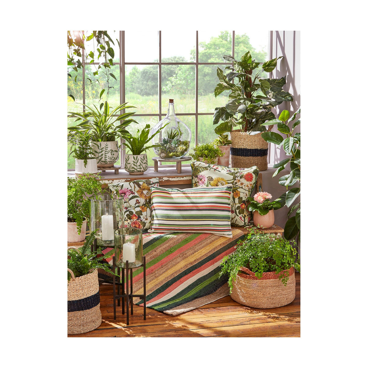 Recycled Glass Terrarium Large Clear Summer