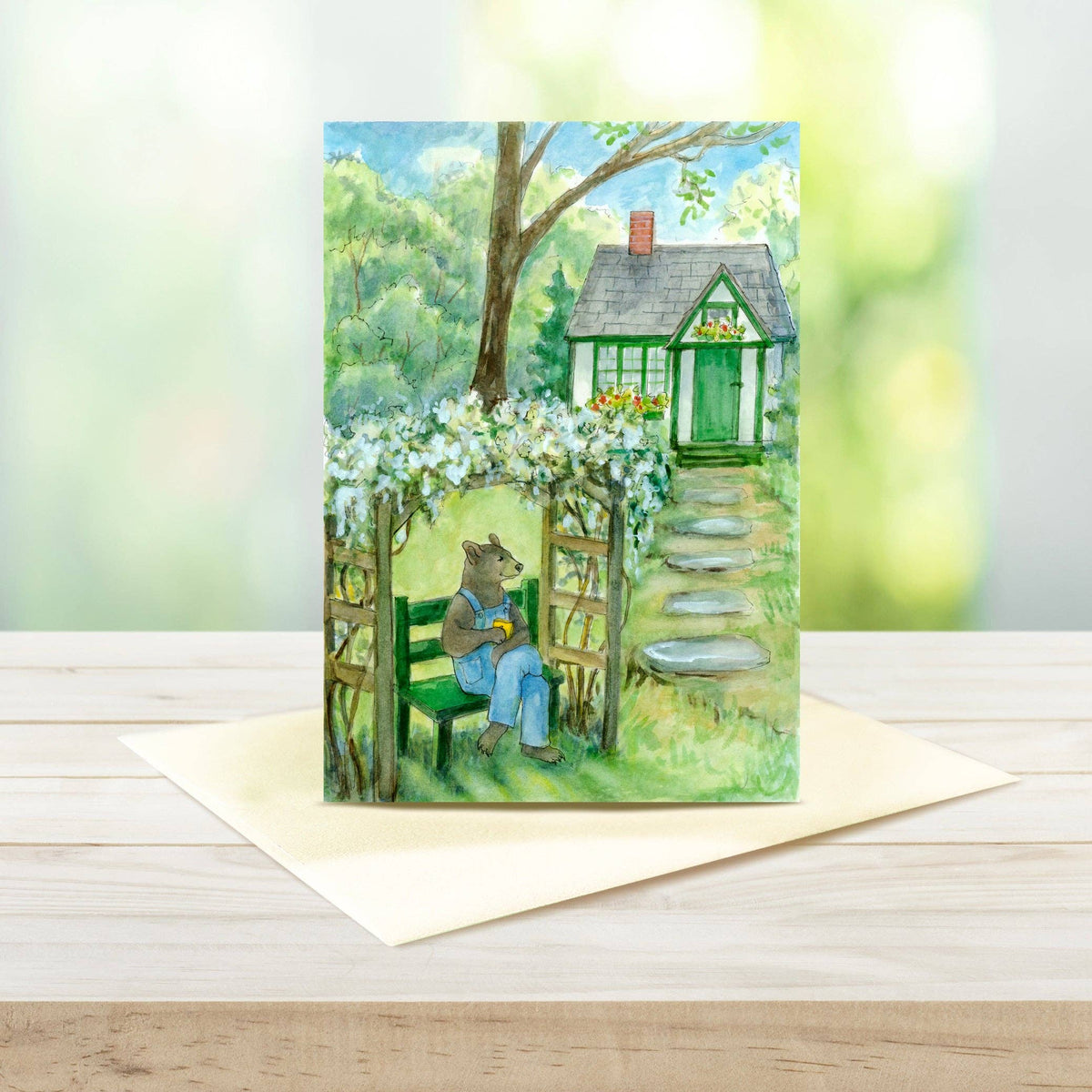 #800 Bernard's Morning Tea Notecard