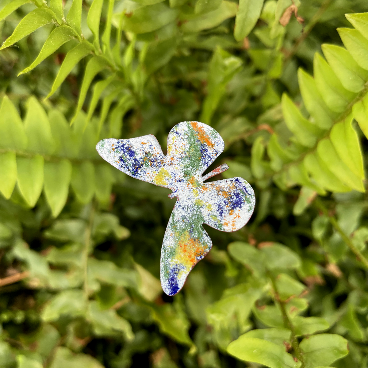Small Copper Enamel Butterflies