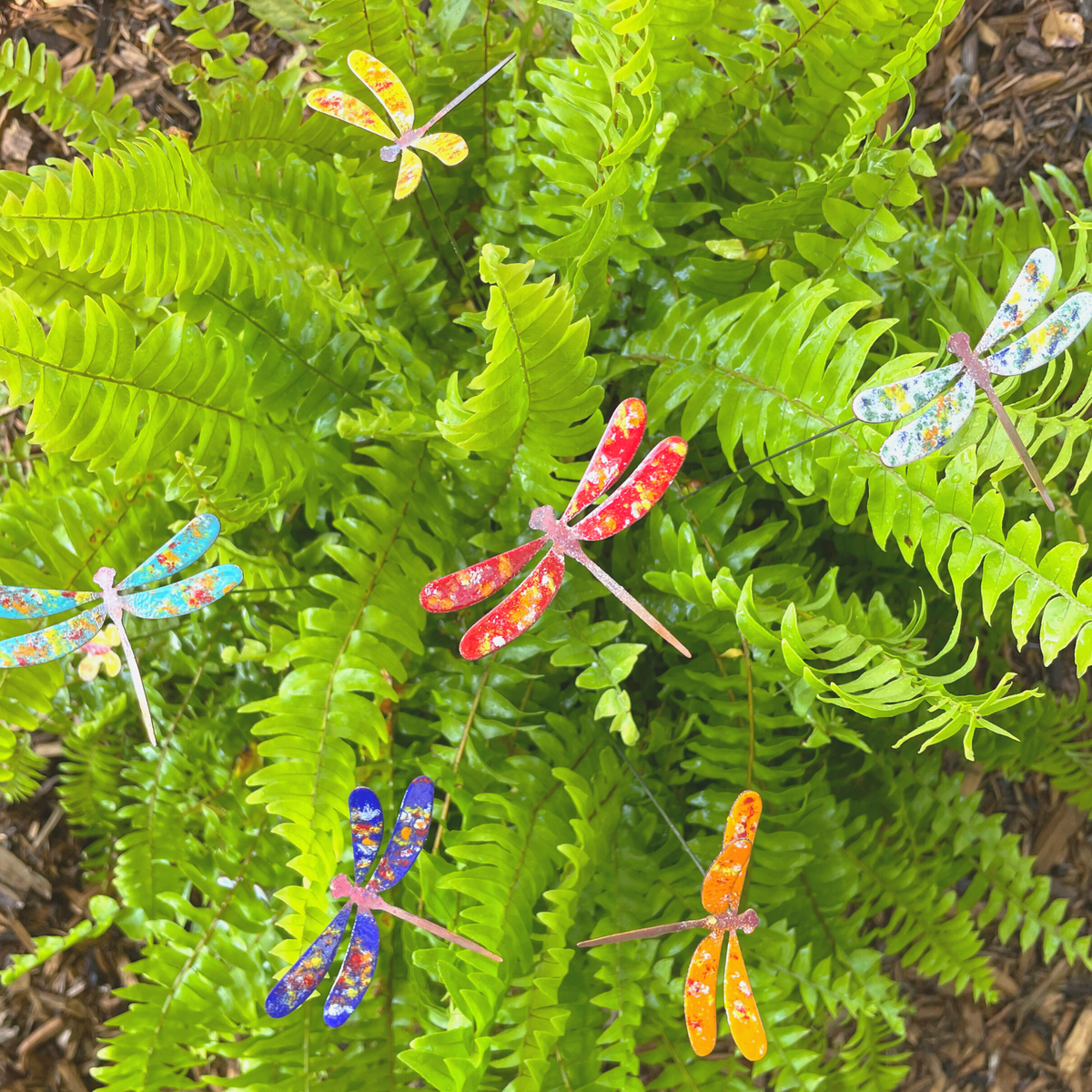 Medium Copper Enamel Dragonflies