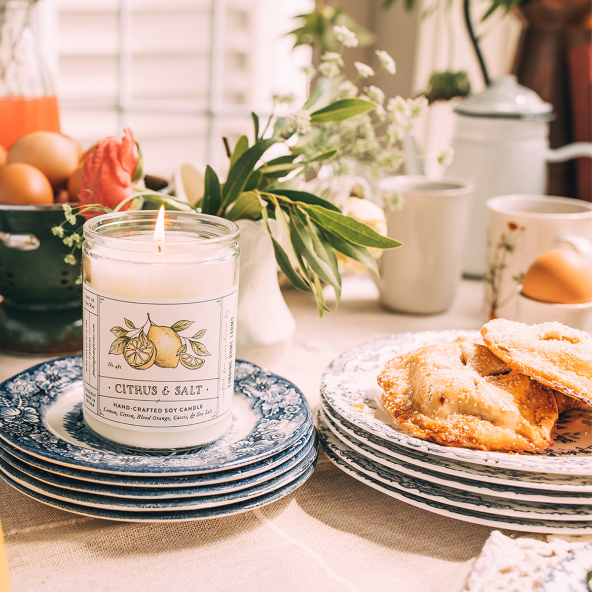 Soy Candle, Citrus & Salt, Fresh Scent