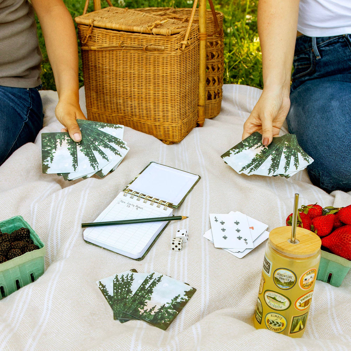 Playing Cards + Scorekeeping Set (forest)