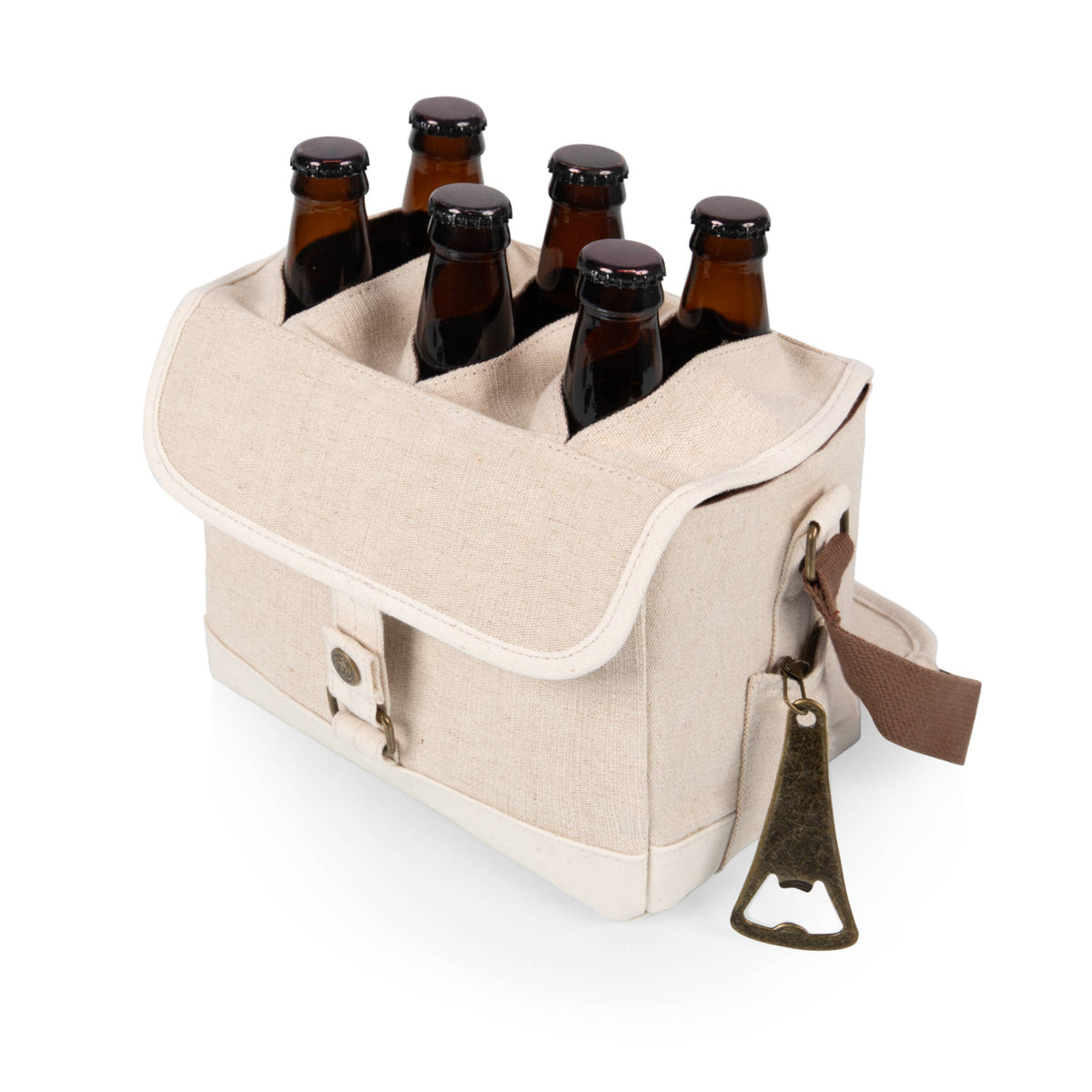 Craft Beer Caddy Cooler Tote with Opener