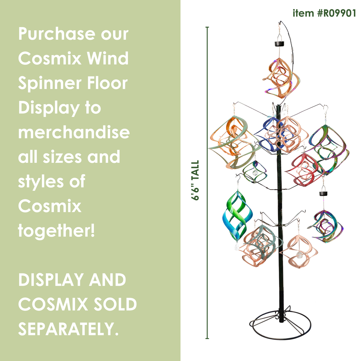 Copper Cosmix Double Helix Garden Spinner