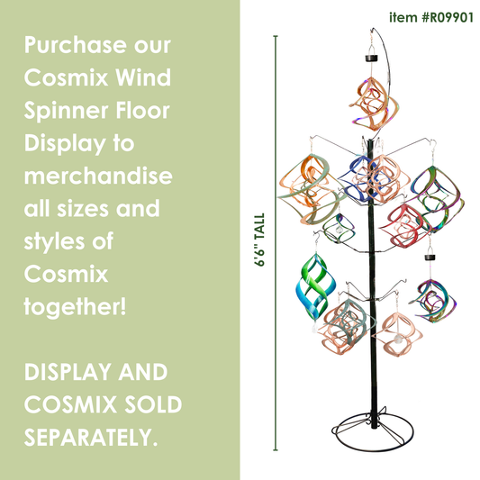 Copper Cosmix Double Helix Garden Spinner – 14”