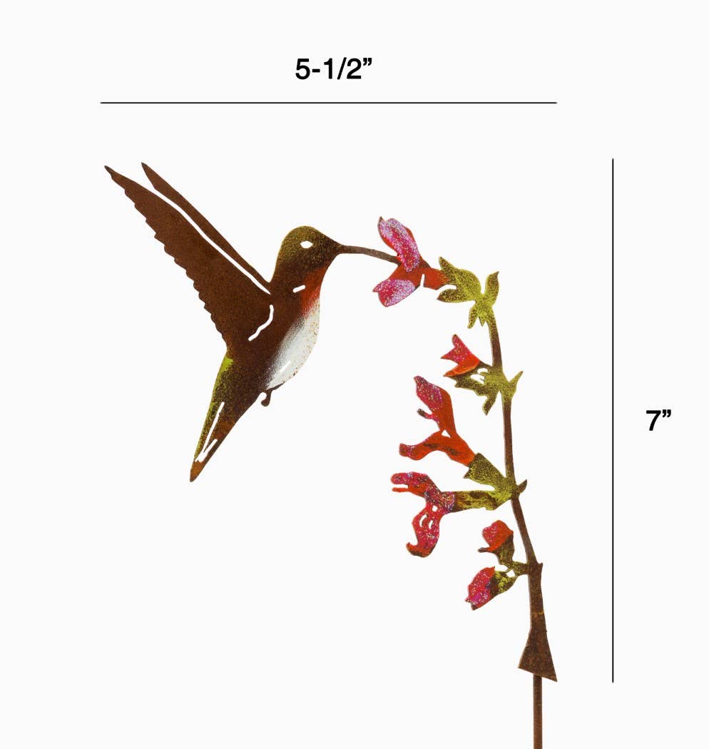 Hummingbird on Salvia Pick -Painted
