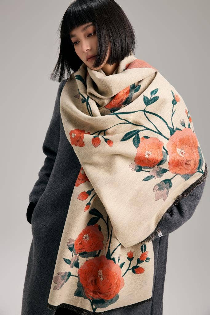 Orange / Green Blossom Wrap