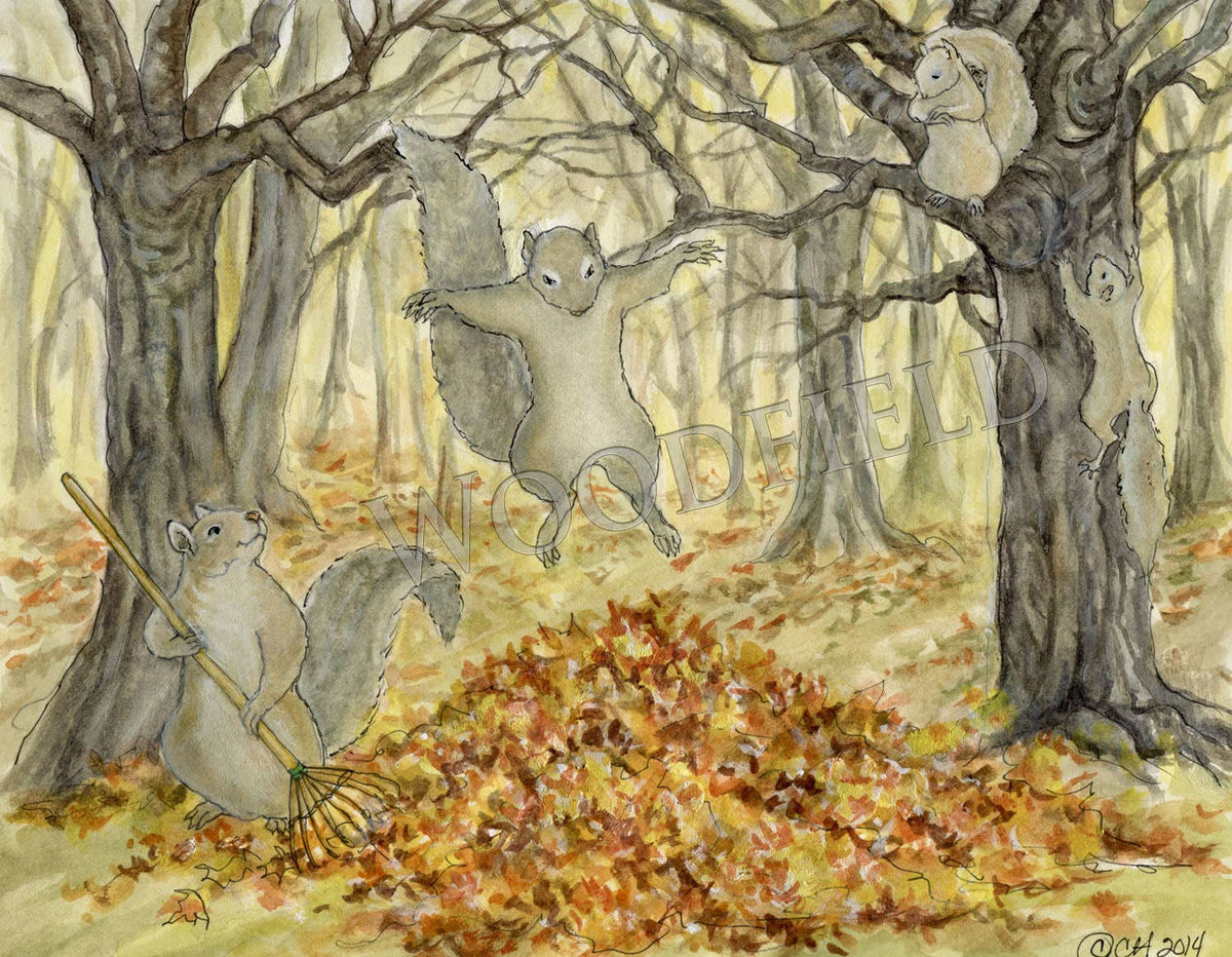 #326 - Leaf Pile Notecard