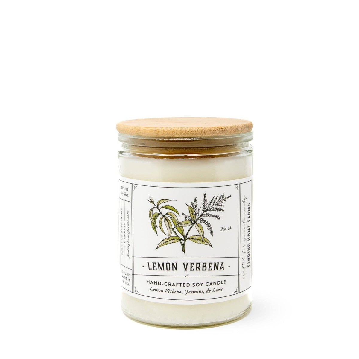 Soy Candle, Lemon Verbena, Fresh Scent