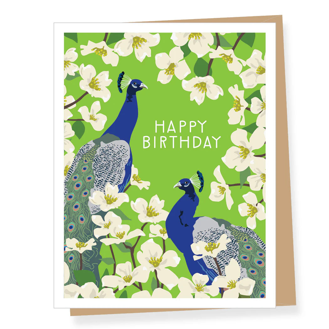 Peacock Birthday Card