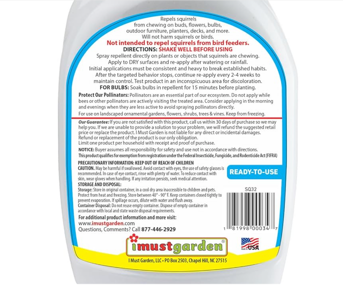All Natural Squirrel Repellent - I Must Garden
