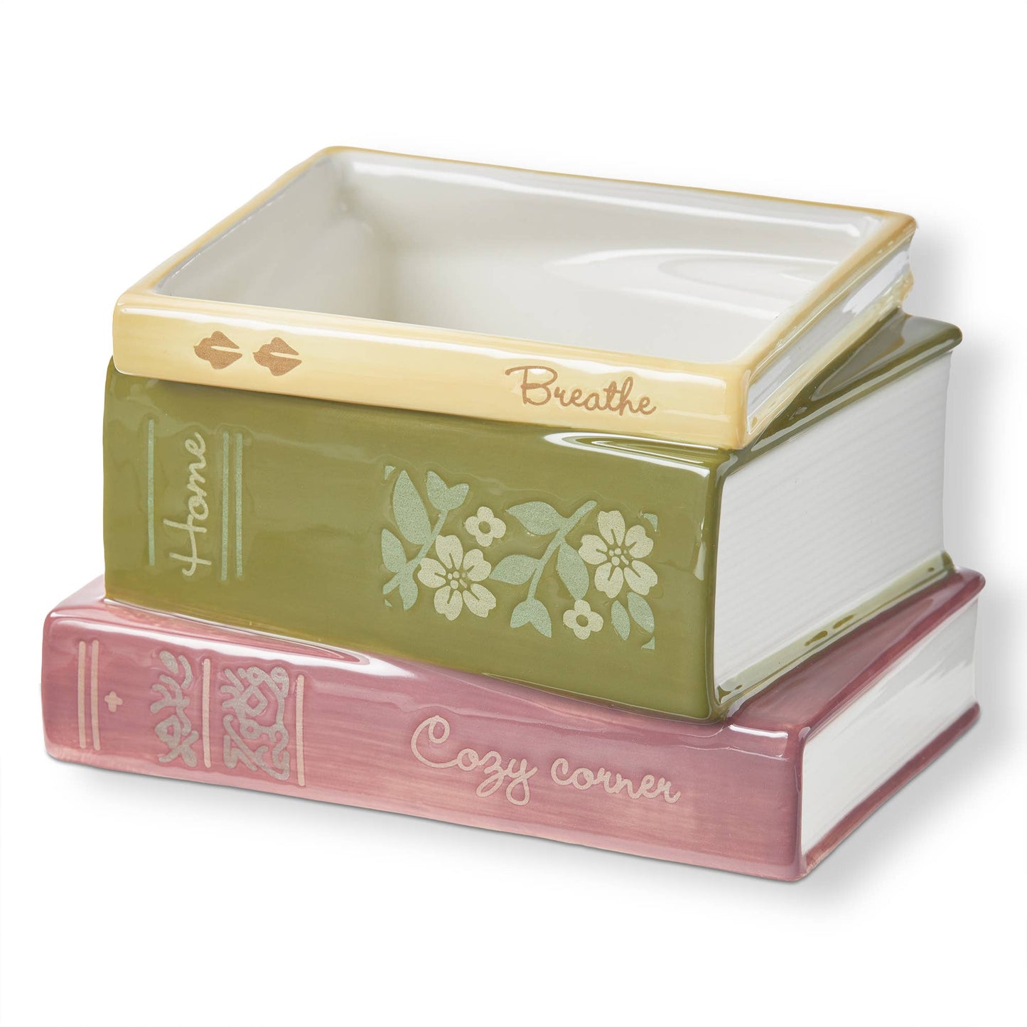 Multi Book Stack Planter Earthenware Silicone Plug