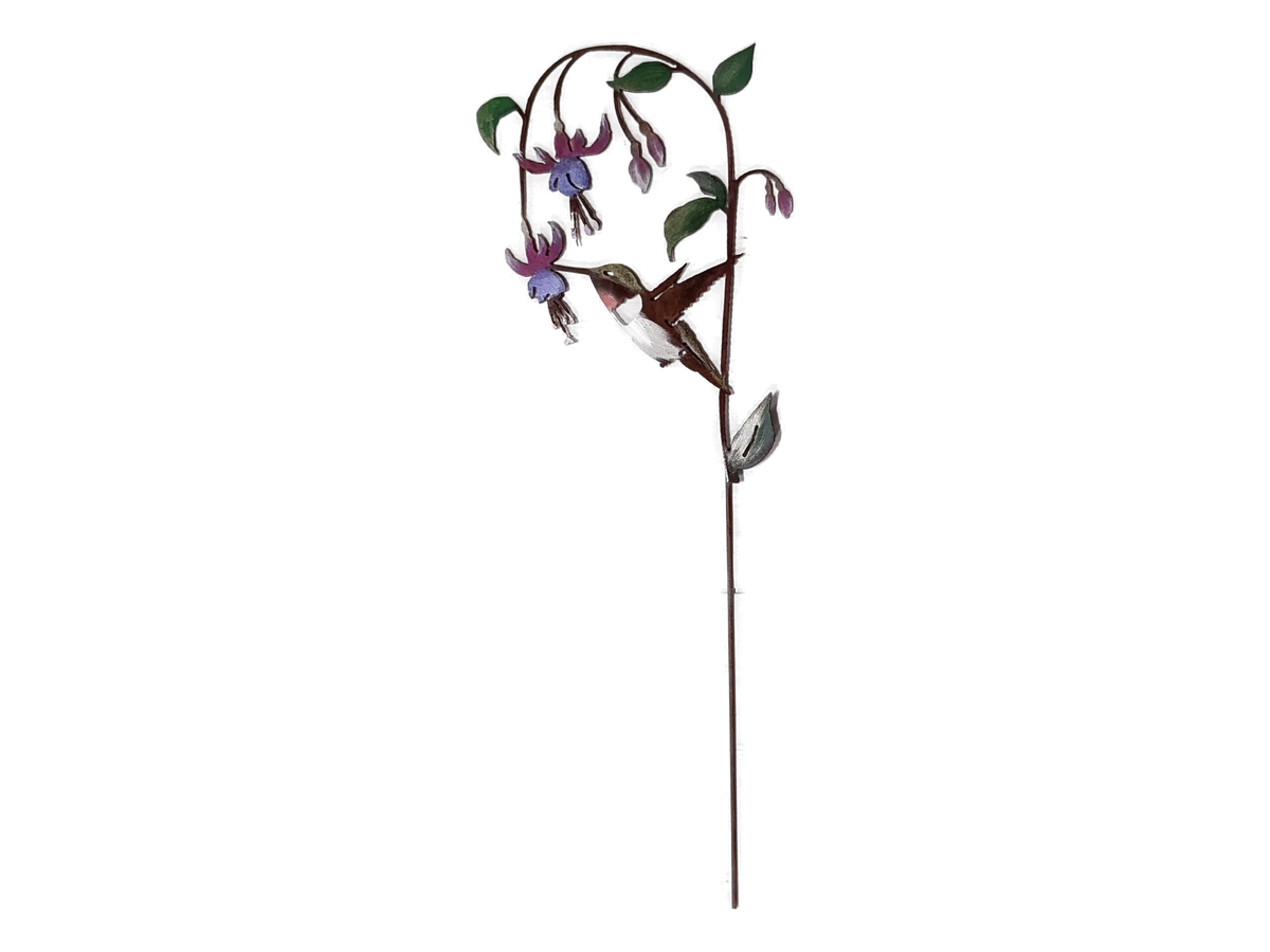 Hummingbird on Fuchsia Pick -Painted