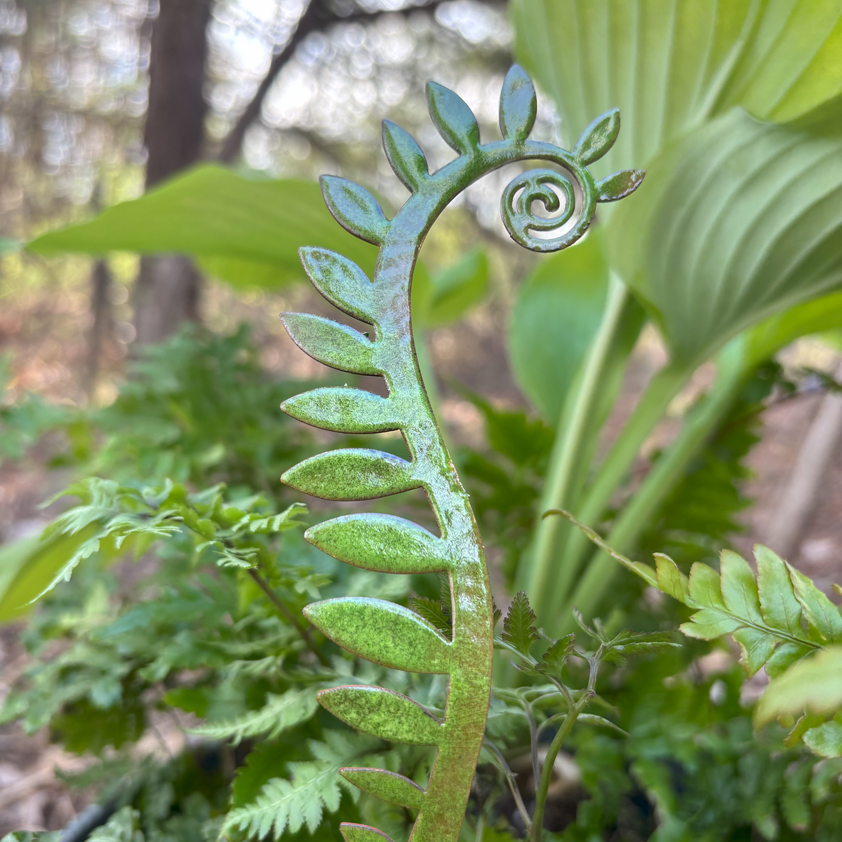 Enamel Fiddlehead Fern- moss