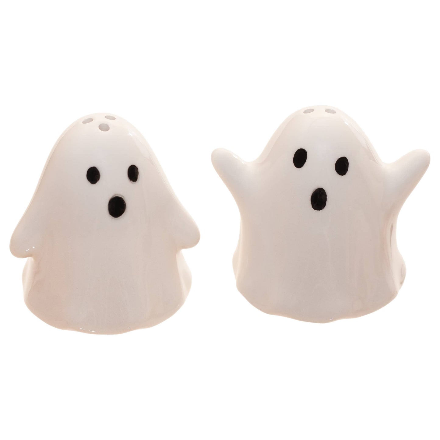 Ghostly Ceramic Salt and Pepper Shaker Set