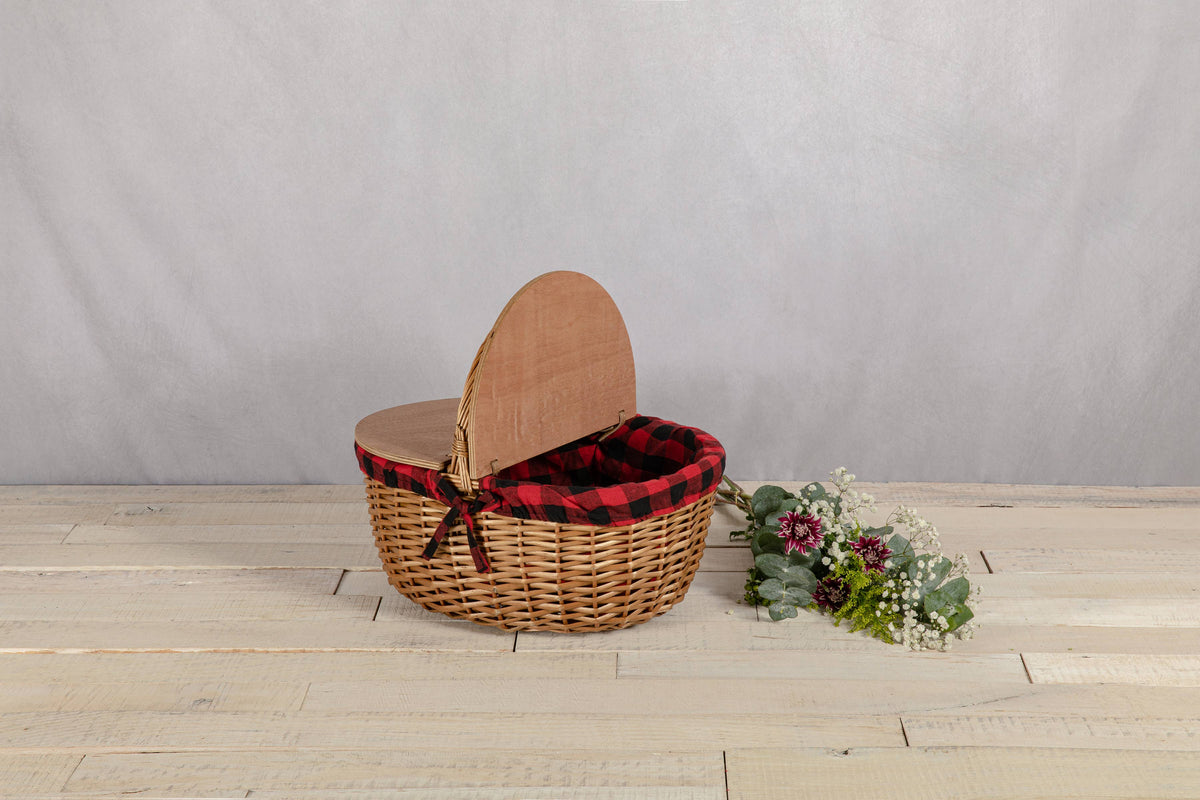 Country Vintage Picnic Wicker Basket