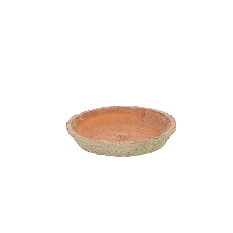Aged Terracotta Round Saucers