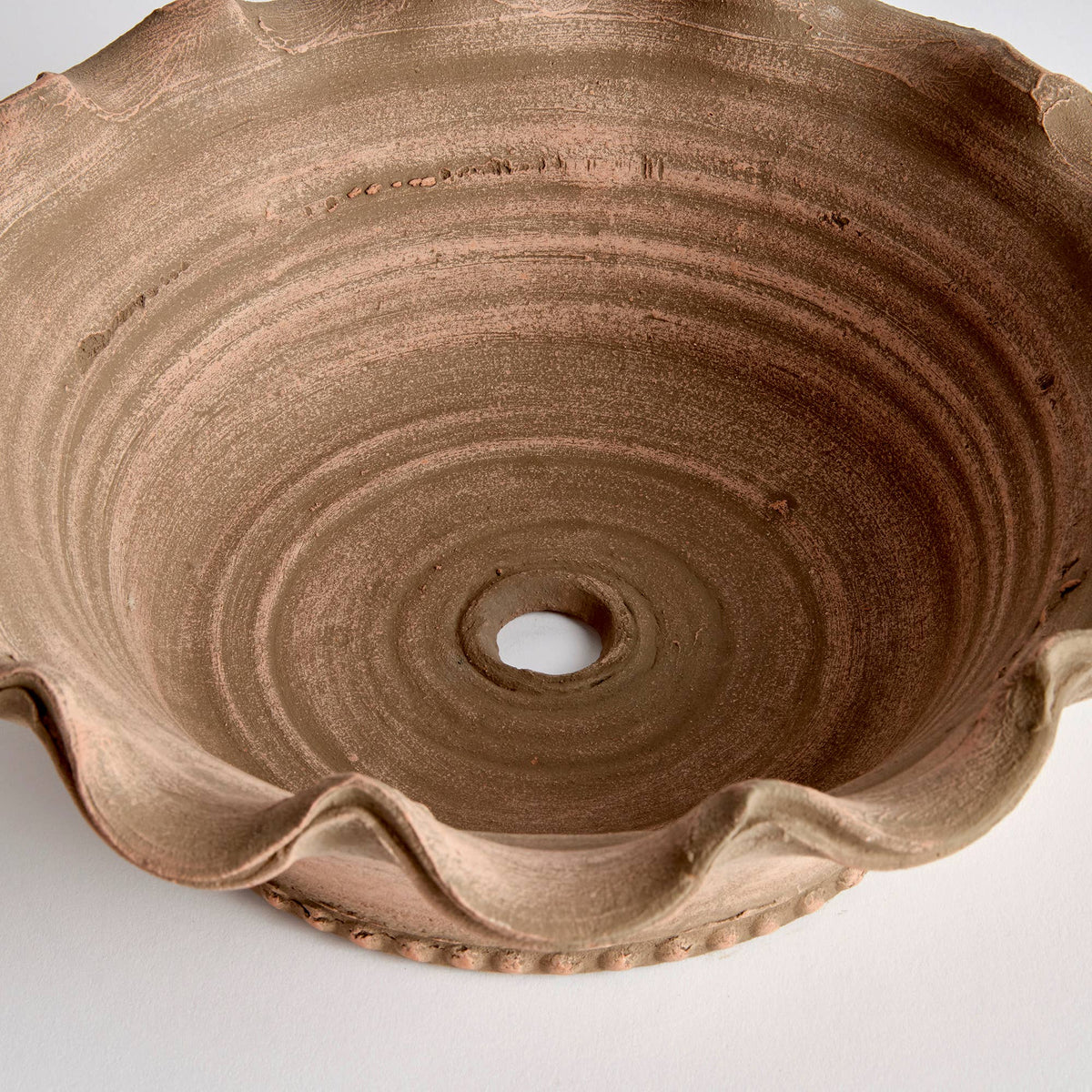 Wakefield Handmade Festonee Forcing Pot #6, Aged Terracotta