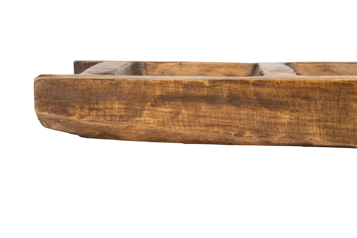 Brazos Long Ladder Dough Bowl-6x39-Waxed-7 Compartments