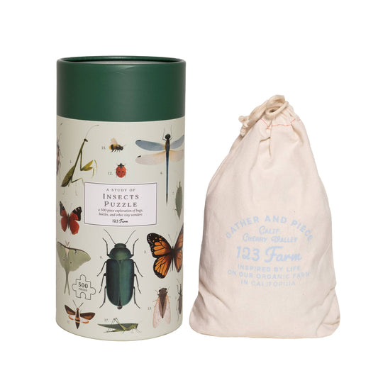 Insects Puzzle – 500 Pc Tube with Vintage Illustrations
