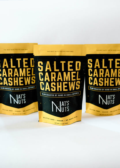 Salted Caramel Cashews | 12-Count Gourmet Roasted Nuts