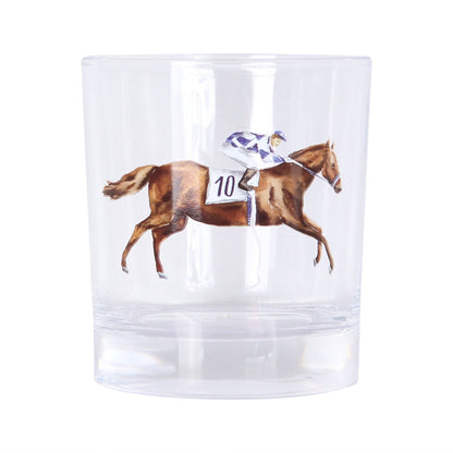 Racing Horse Rocks Glass