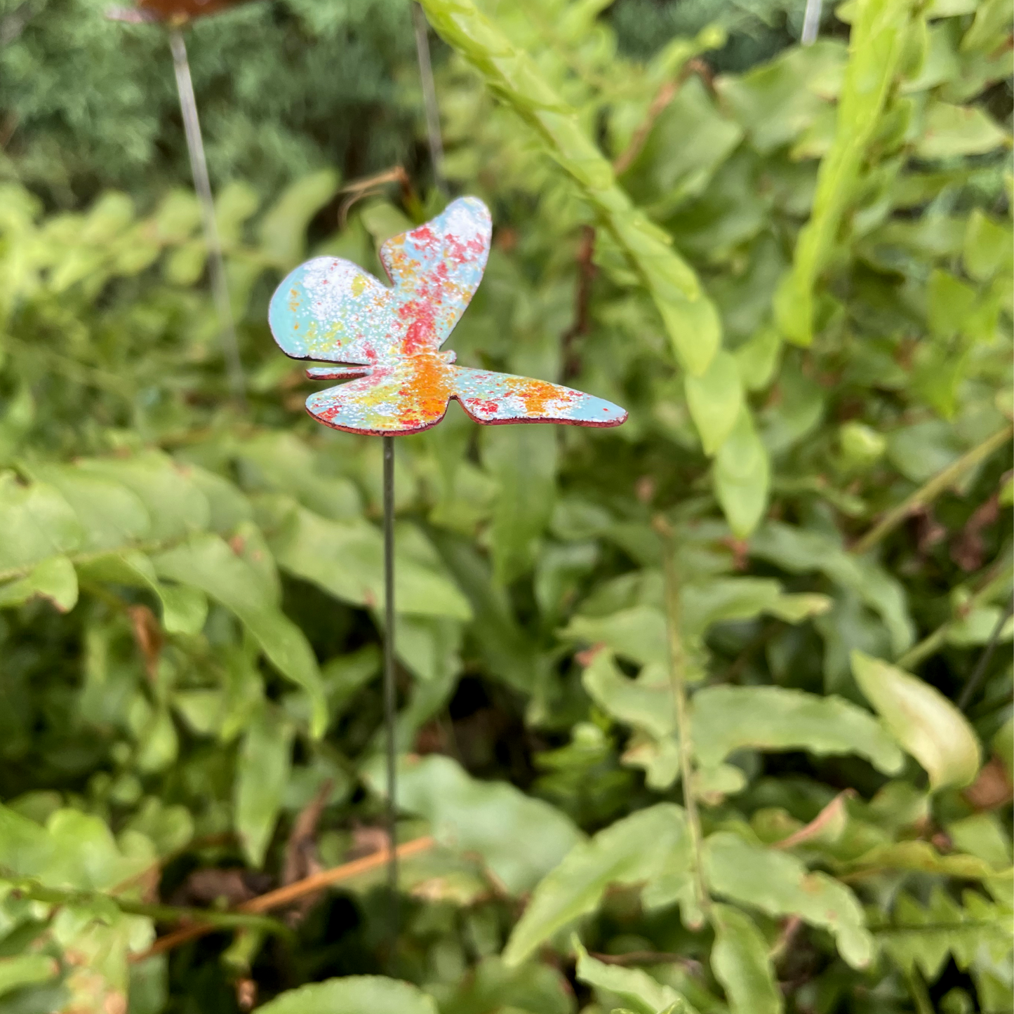 Small Copper Enamel Butterflies