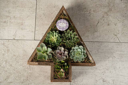 Christmas Tree Rustic Reclaimed Wood Planter / Tray