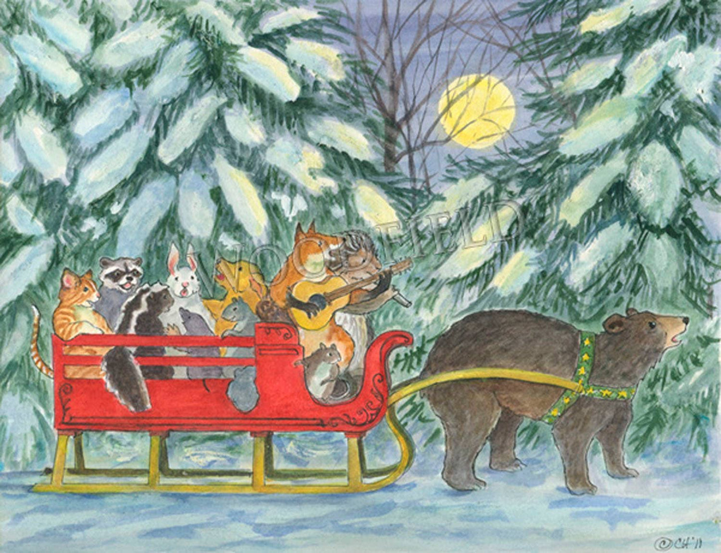 #771 - Sleigh Notecard