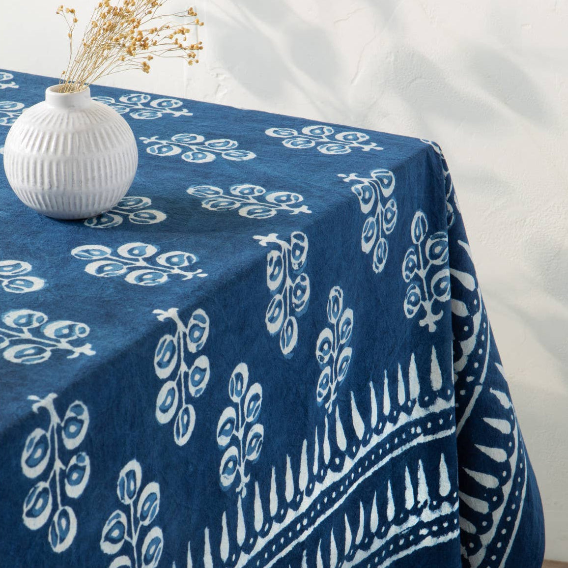 Hawthorn Block Print Tablecloth