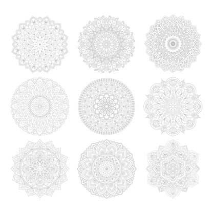 Mandala Coloring Sheets - Deluxe 110lb Paper, Artist Quality