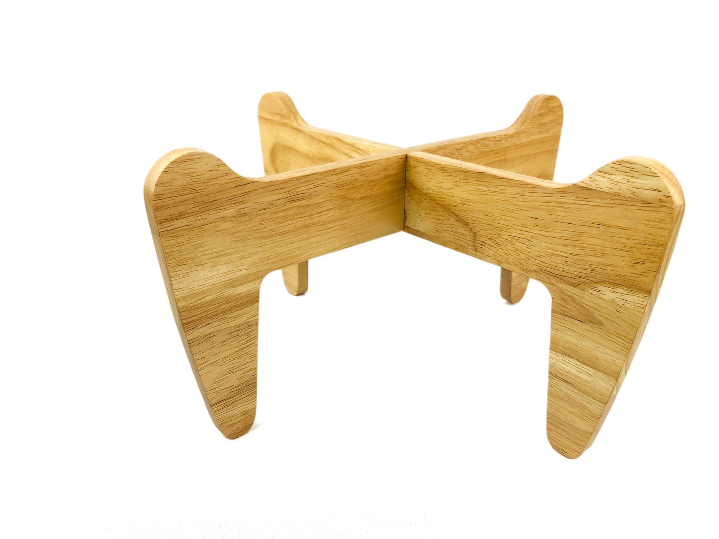 Boomerang Wood Plant Stand 10" Natural