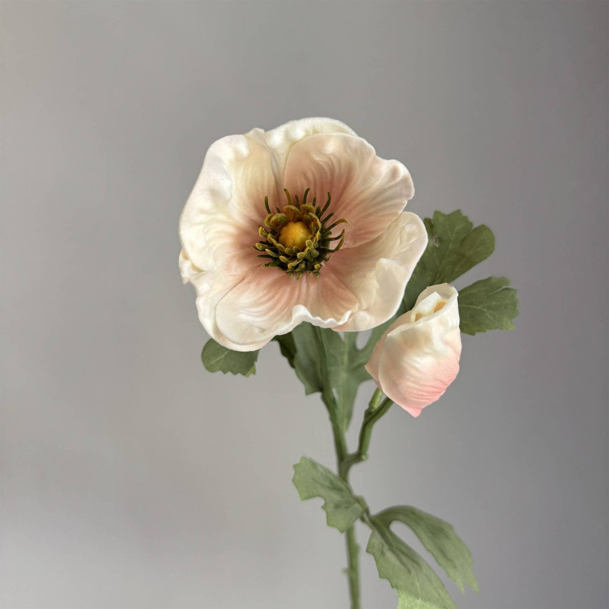 20''T PU Soft Touch Faux Anemone Flower, Sinlge Stem Anemone