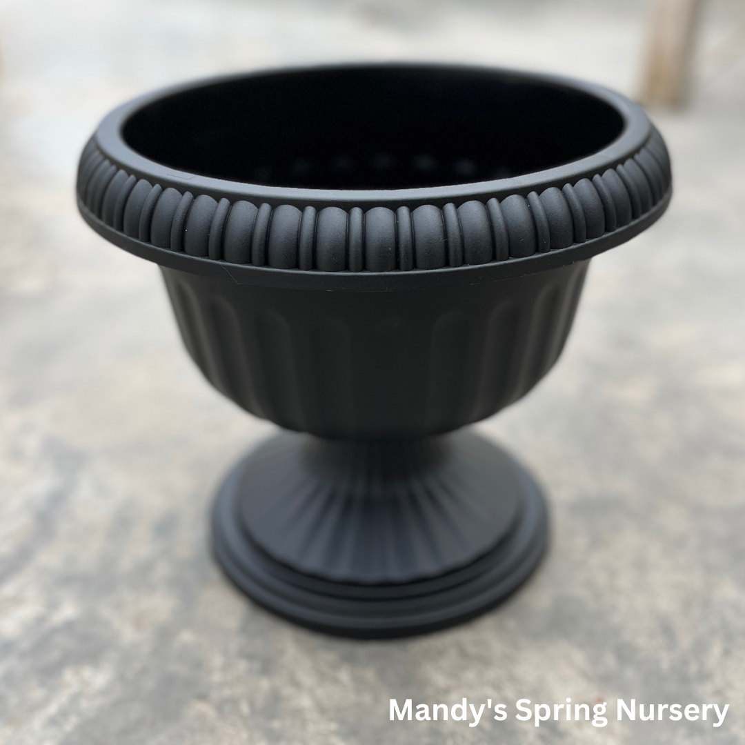 'Grecian' Urn Black Planter