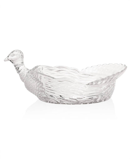 Harvest Turkey Crystal Serving Platter