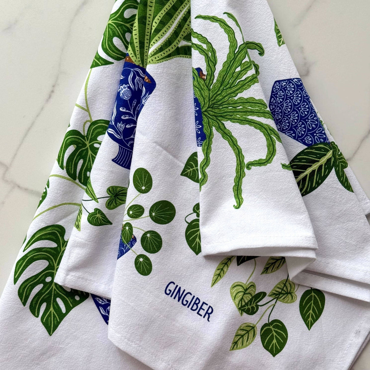 Houseplant Tea Towel - Botanical Kitchen Decor