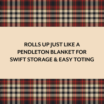 Pendleton Red Black Check Pattern Chess & Checkers