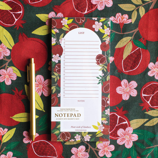 Pomegranate Market List Notepad