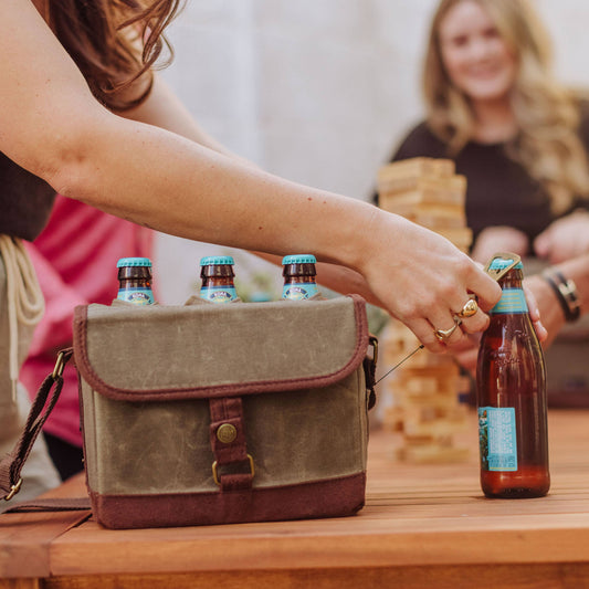Craft Beer Caddy  Cooler Tote with Opener