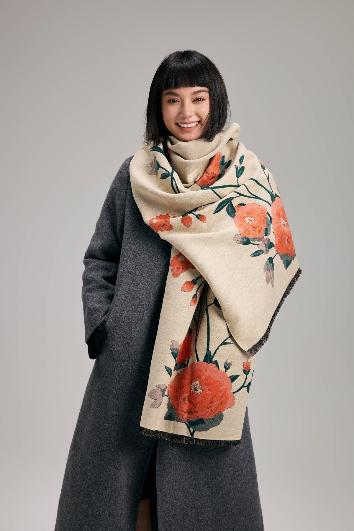 Orange / Green Blossom Wrap