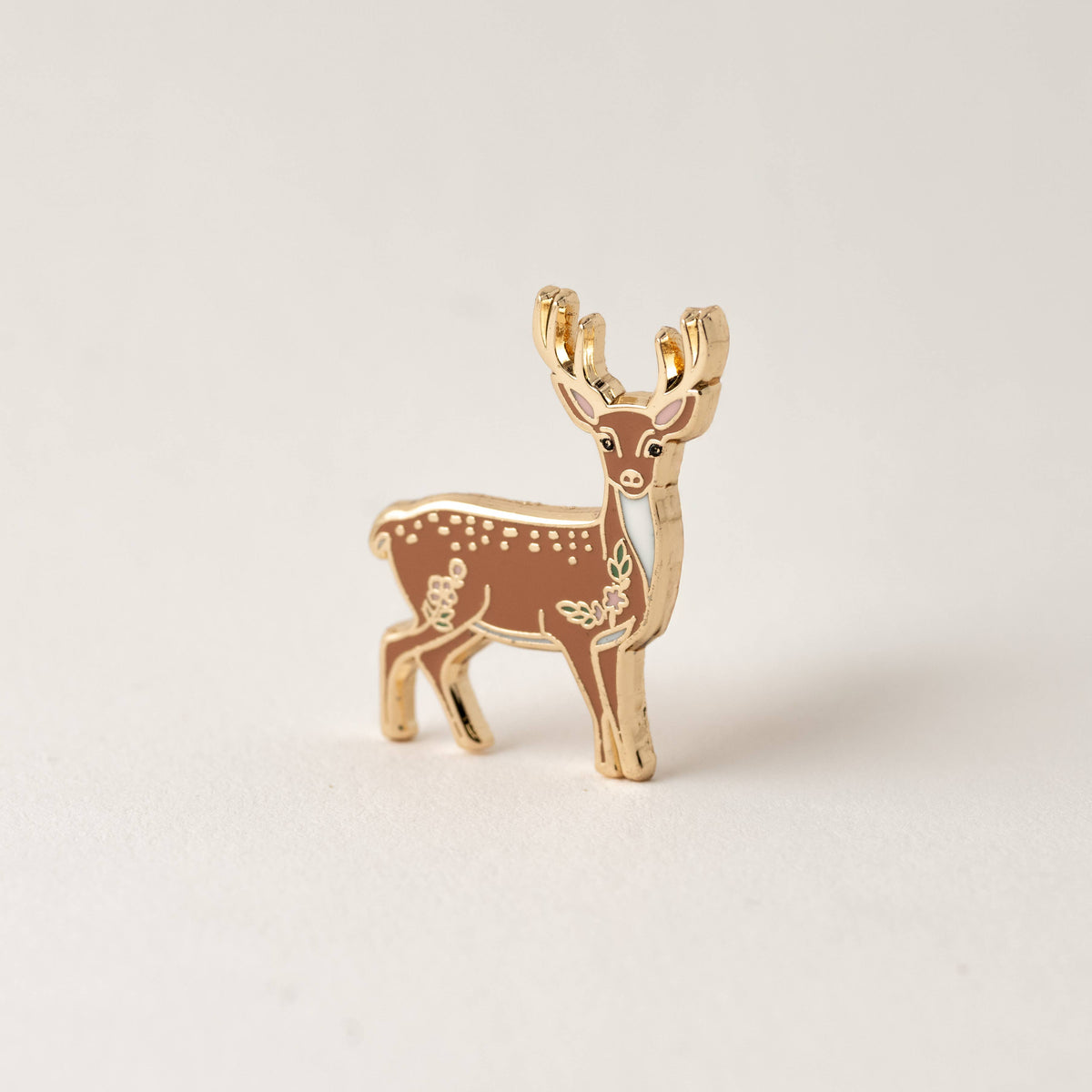 Deer Pin with Gold Antlers