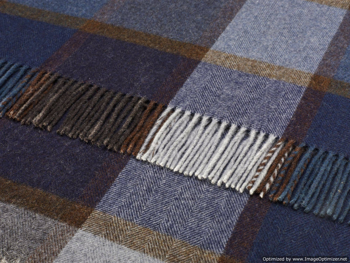 Pateley Damson Throw and Pillow - Merino Lambswool,