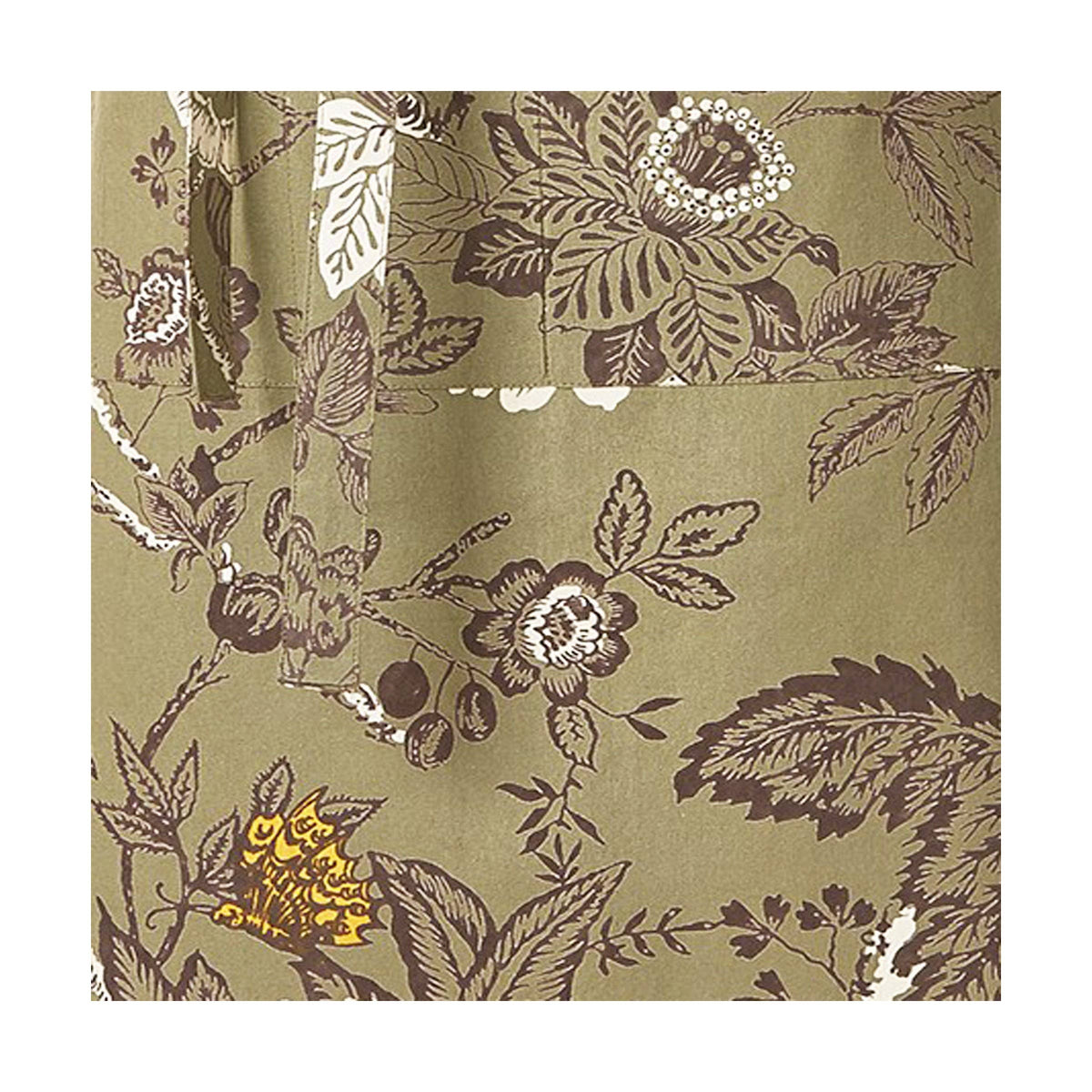 Green Autumn Toile Cotton Apron