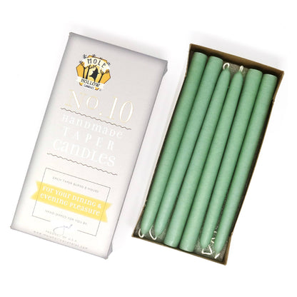 10" Hand Dipped Unscented Taper Candles - 39 Colors USA Made