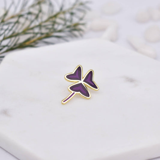Oxalis Plant Enamel Pin