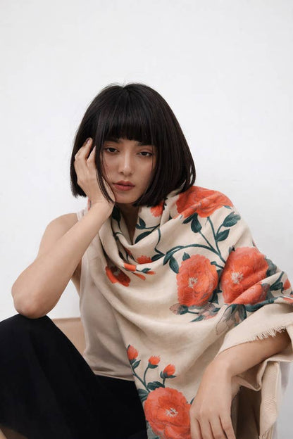 Orange / Green Blossom Wrap