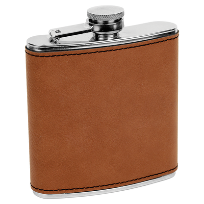 Pine Trees  6 oz. Leatherette Stainless Steel Flask